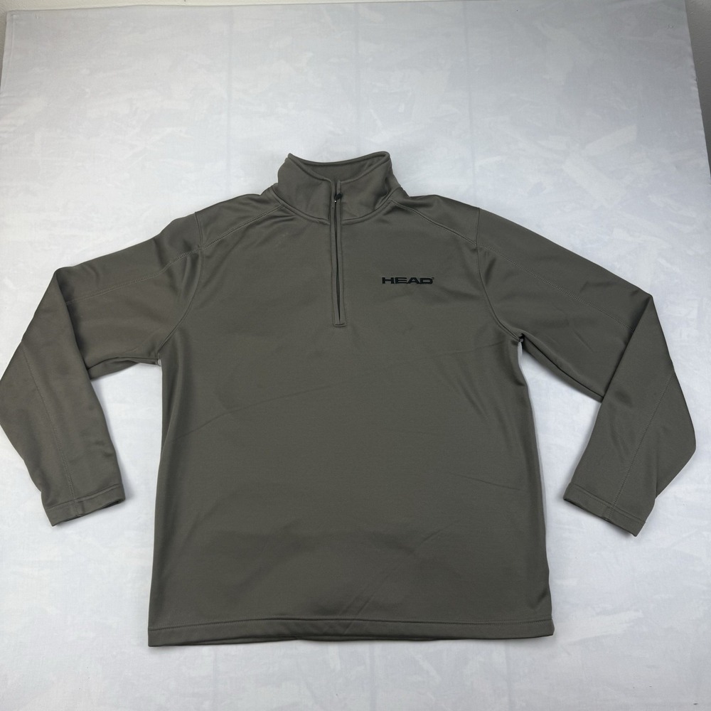 HEAD Men's 1/4 Zip Performance Pullover Large Gray Athletic Jacket